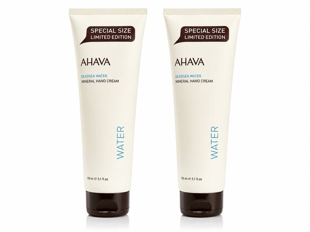 AHAVA Dead Sea Water Mineral Hand Cream Limited Edition 5.1 fl oz 150ml Duo